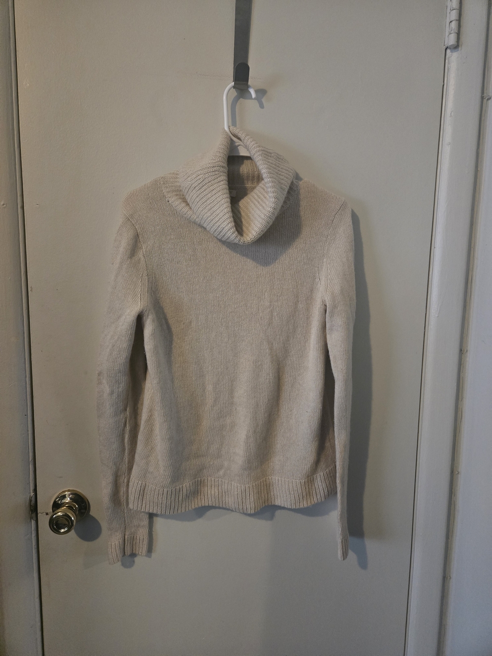 J. Crew Cream Turtleneck Wool Blend Knit Sweater - Picture 1 of 6